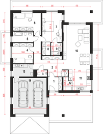 Parter projektu - Pogodna z garażem 2-st. [A]