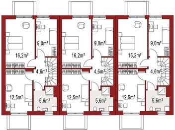 Piętro 1 projektu - Elena A zestaw 3 segmenty