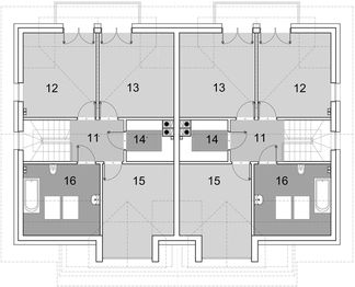 Poddasze projektu - Eco 15 dwulokalowy