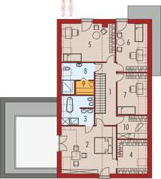 Poddasze projektu - Teodor G2 (wersja A) energo plus