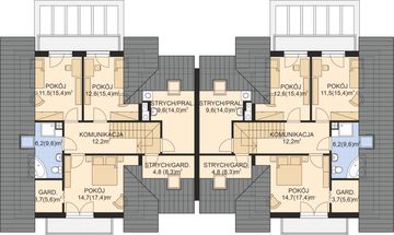 Poddasze projektu - APS 209 NEW dwulokalowy
