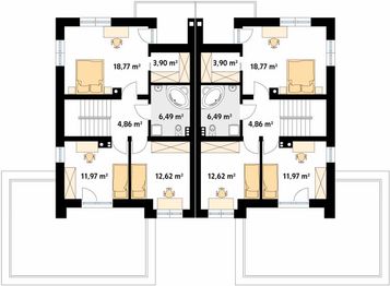 Piętro 1 projektu - Waniliowy