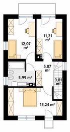 Piętro 1 projektu - Jarzębina W