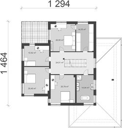 Piętro 1 projektu - uA124