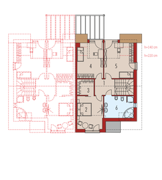 Poddasze projektu - Konrad G1 (bliźniak) energo plus