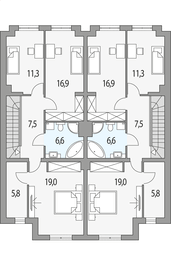 Poddasze projektu - Konrad - dwulokalowy pl+p