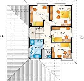 Piętro 1 projektu - Piryt G1 (1657)