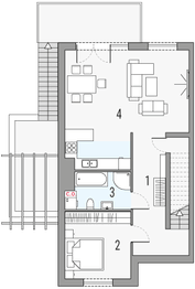 Piętro 1 projektu - Paweł i gaweł 1a