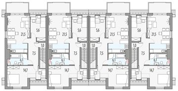 Poddasze projektu - Paweł i gaweł 2b - szereg l+s+sl+ll