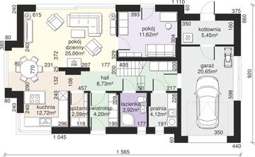 Parter projektu - Dom przy Modrzewiowej 16