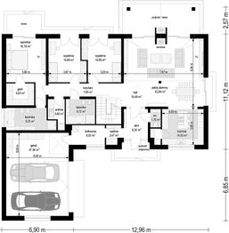 Parter projektu - Willa Parkowa 4 wariant B