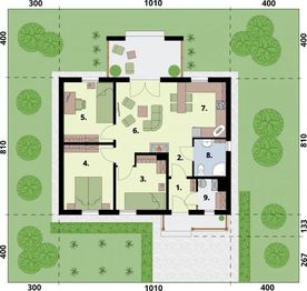 Parter projektu - La Palma 2 C dom mieszkalny, całoroczny z ogrzewaniem gazowym