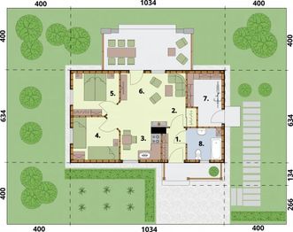 Parter projektu - La Palma C szkielet drewniany, dom mieszkalny, całoroczny