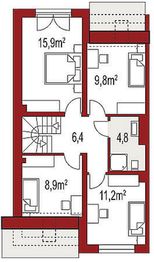 Poddasze projektu - Andrea segment lewy