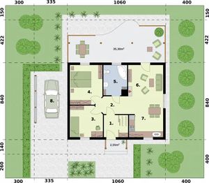 Parter projektu - Barbados 2 C dom mieszkalny, całoroczny
