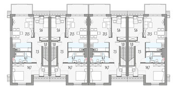 Poddasze projektu - Paweł i gaweł 2b - szereg l+sl+s+ll