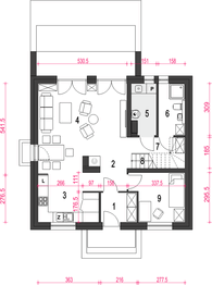 Parter projektu - Dom Dla Ciebie 8 bez garażu [B]