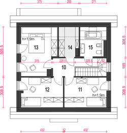 Poddasze projektu - Dom Dla Ciebie 8 bez garażu [B]