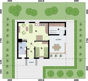 Parter projektu - Bogota C dom mieszkalny, całoroczny
