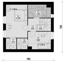Poddasze projektu - Sześcienny S1-3