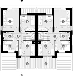 Piętro 1 projektu - HomeKoncept 52 B
