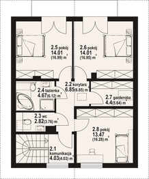 Poddasze projektu - Grochowice 1dws