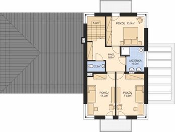Piętro 1 projektu - APS 288 + 2G