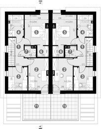 Poddasze projektu - HomeKoncept-61 B wariant 1