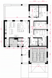 Parter projektu - Dolomit z garażem 2-st. [A]