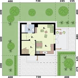 Parter projektu - Orlean 7 C dom mieszkalny, całoroczny