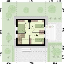 Poddasze projektu - Orlean 7 C dom mieszkalny, całoroczny