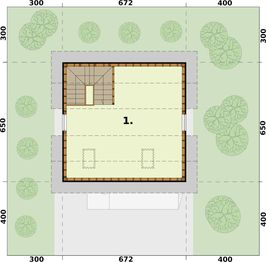 Poddasze projektu - G297 szkielet drewniany budynek gospodarczy