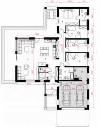 Parter projektu - Dolomit III z garażem 2-st. [A]