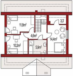 Poddasze projektu - Harmonia A 100 MDM