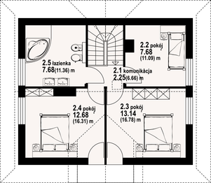 Poddasze projektu - Jaworzynka dw 15