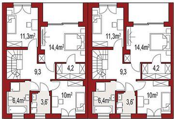Piętro 1 projektu - Ania bliźniak