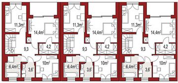 Piętro 1 projektu - Ania 3 segmenty