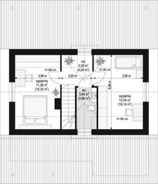Poddasze projektu - Sosenka 5 wariant C