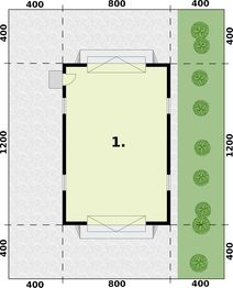 Parter projektu - G227A budynek gospodarczy