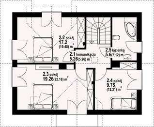 Poddasze projektu - Ścinawka 13m