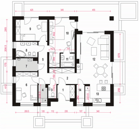 Parter projektu - Klara bez garażu [B]