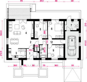 Parter projektu - Kaja II z garażem 1-st. [A]