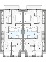 Piętro 1 projektu - Melodia A1 - bliźniak LLL