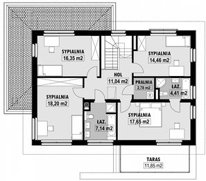 Piętro 1 projektu - E-166a