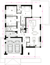 Parter projektu - Bursztyn z garażem 2-st. [A]