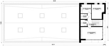 Piętro 1 projektu - G402 - Budynek biurowo - magazynowy
