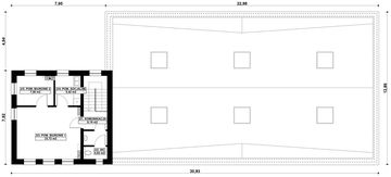 Piętro 1 projektu - G397 - Budynek magazynowo-biurowy