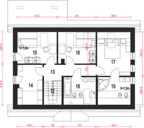 Poddasze projektu - Julia II z garażem 1-st. [A1]