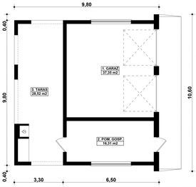 Parter projektu - G350 - Budynek garażowo - gospodarczy