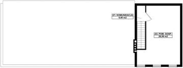 Piętro 1 projektu - G387 - Budynek garażowo - gospodarczy